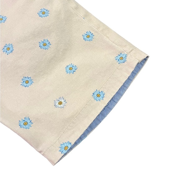 Tallia Sport Daisy Shorts | Modern Fit Stretch | Tan, Blue & Yellow | Men’s 38 - Picture 6 of 9